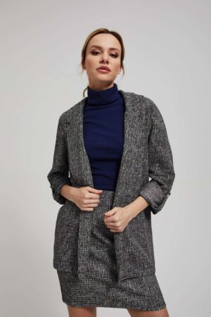 Jacket with rolled up sleeves