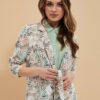 Jacket with tropical pattern