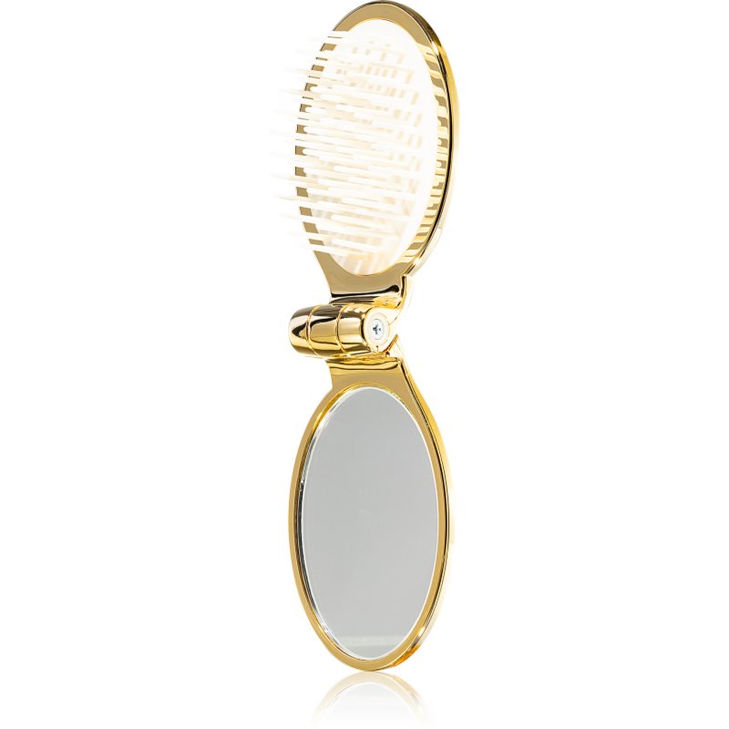 Janeke Gold Line Golden Folding Hair-Brush with Mirror fésű tükörrel 9