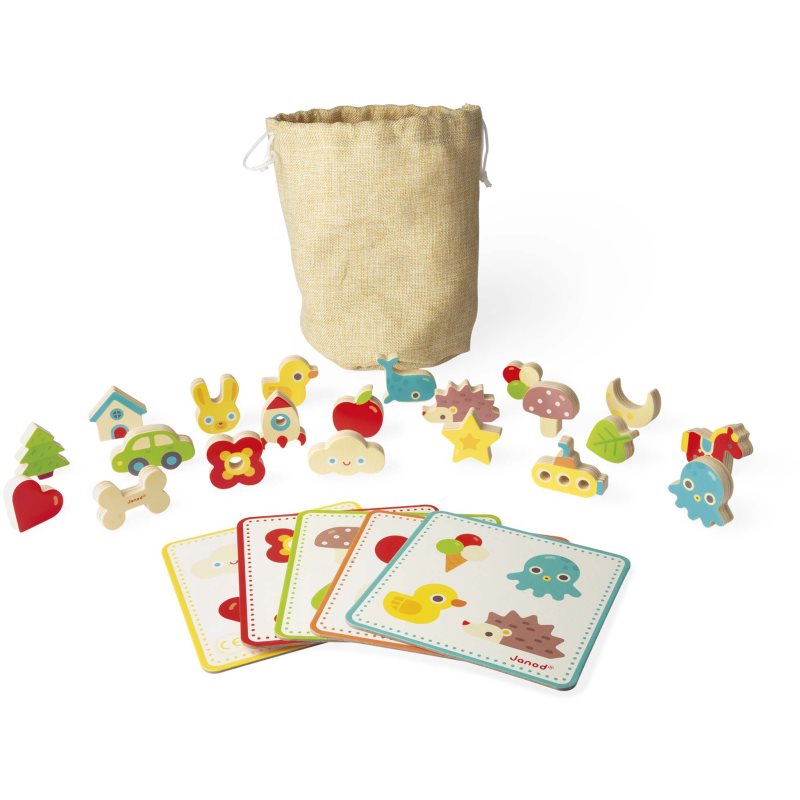 Janod Memory Touch Memóriajáték fából készült 3-6 y 21 db-Ár