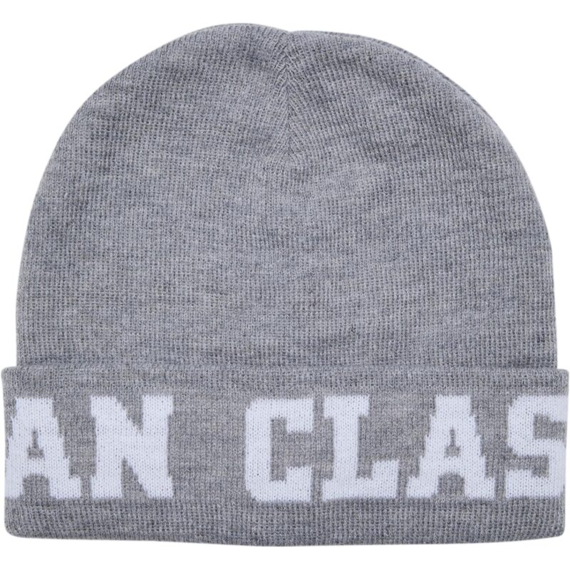 Jaquard Beanie logo grey