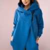 Jeansowa sweatshirt with short zip