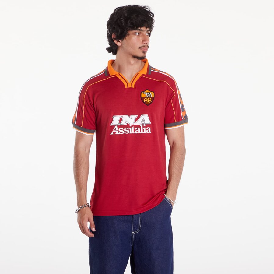 Jersey COPA AS Roma 1998 - 99 Retro Football Shirt UNISEX Red L-alacsony-ár