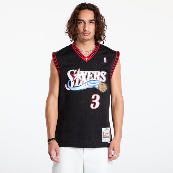 Jersey Mitchell & Ness Philadelphia 76ers 3 Allen Iverson Swingman Jersey Black XL-alacsony-ár