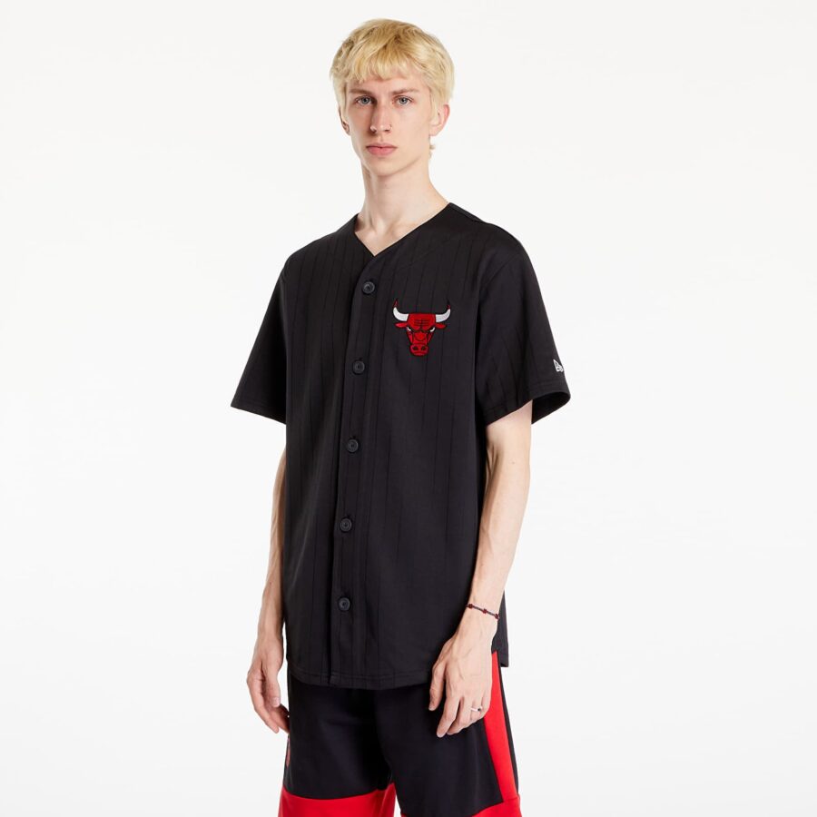 Jersey New Era NBA Team Logo Jersey Chicago Bulls Black/ Front Door Red S-alacsony-ár