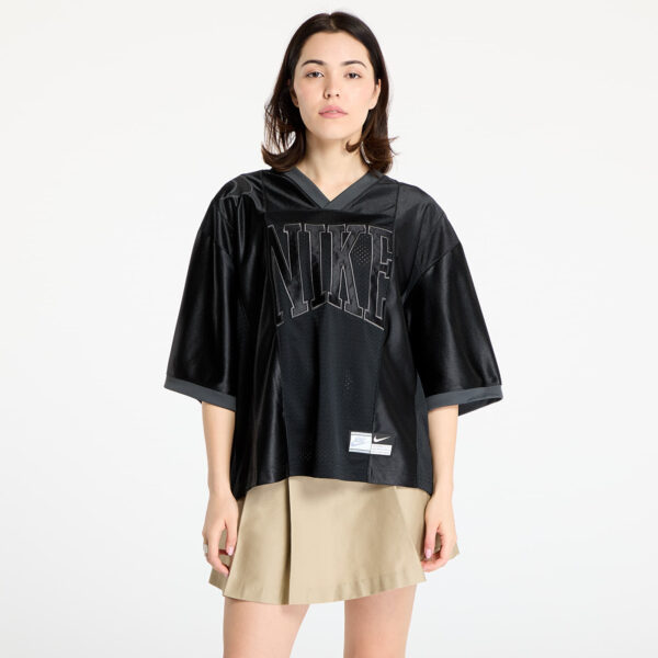 Jersey Nike Sportswear Street Women's Oversized Short-Sleeve Graphic Jersey Black/ Anthracite XS-alacsony-ár