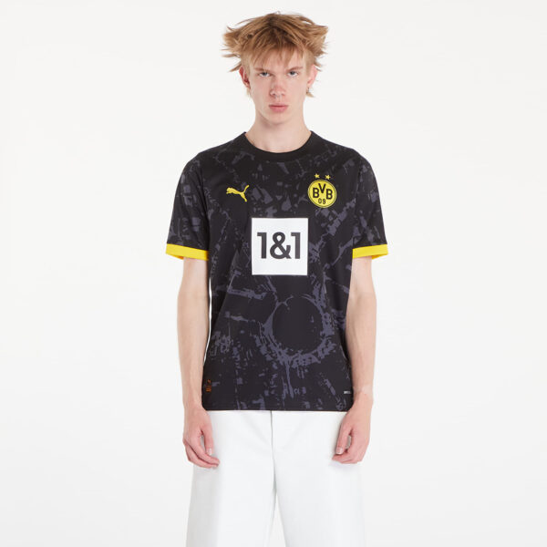Jersey PUMA Borussia Dortmund Away Replica Jersey T-Shirt Black/ Cyber Yellow XXL-alacsony-ár