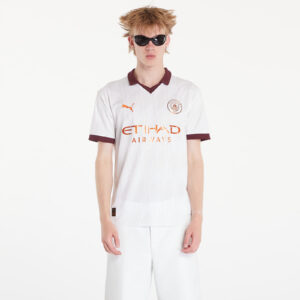 Jersey PUMA Manchester City FC 23/24 Away Replica Jersey T-Shirt White/ Aubergine L-alacsony-ár