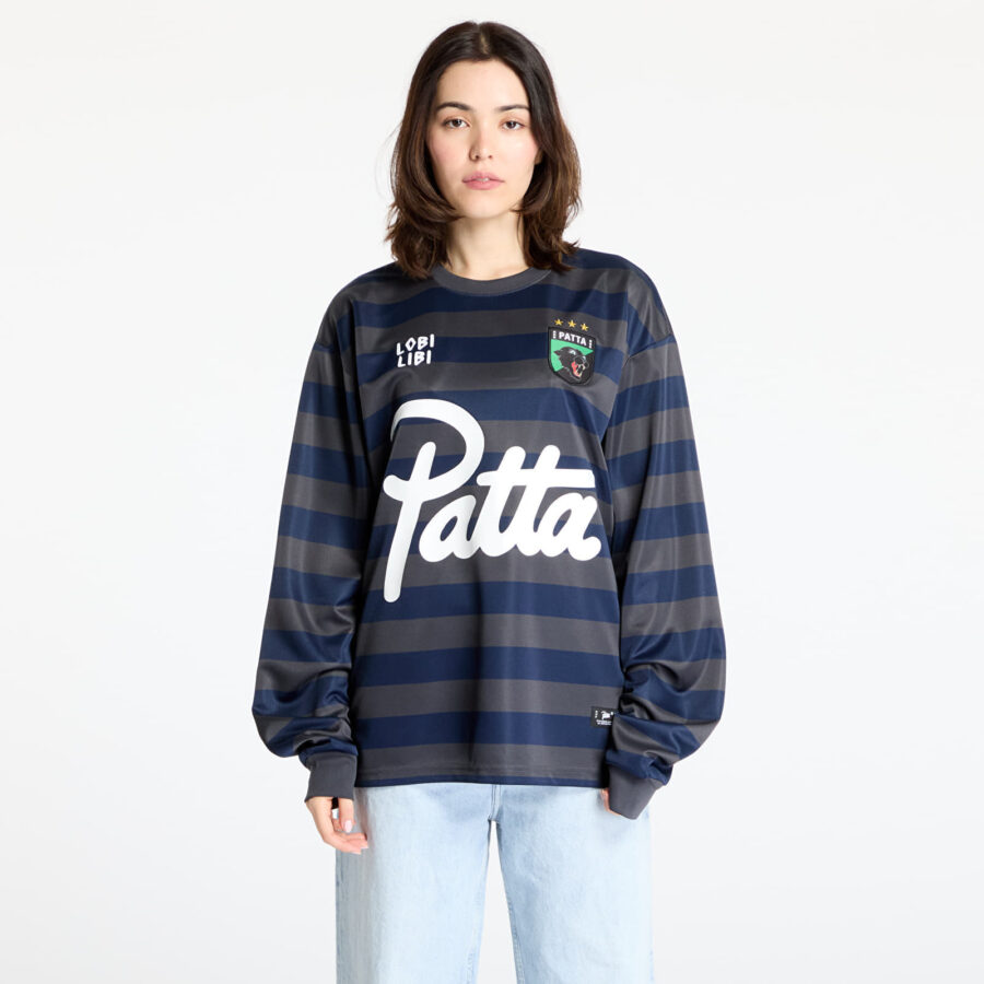 Jersey Patta Striped Longsleeve Football Jersey UNISEX Forged Iron M-alacsony-ár