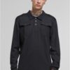 Jersey Willis Polo Shirt with Long Sleeves Black