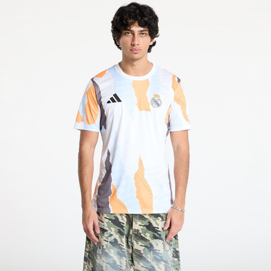Jersey adidas Real Madrid 24/25 Pre-Match Jersey White/ Crew Orange/ Charcoal/ Glow Blue M-alacsony-ár