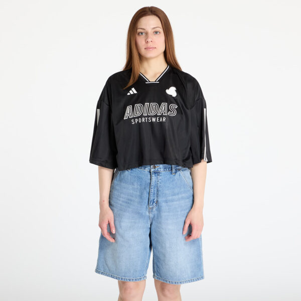Jersey adidas Tiro Cut 3 Stripes Oversized Mesh Jersey Black/ White XS-alacsony-ár