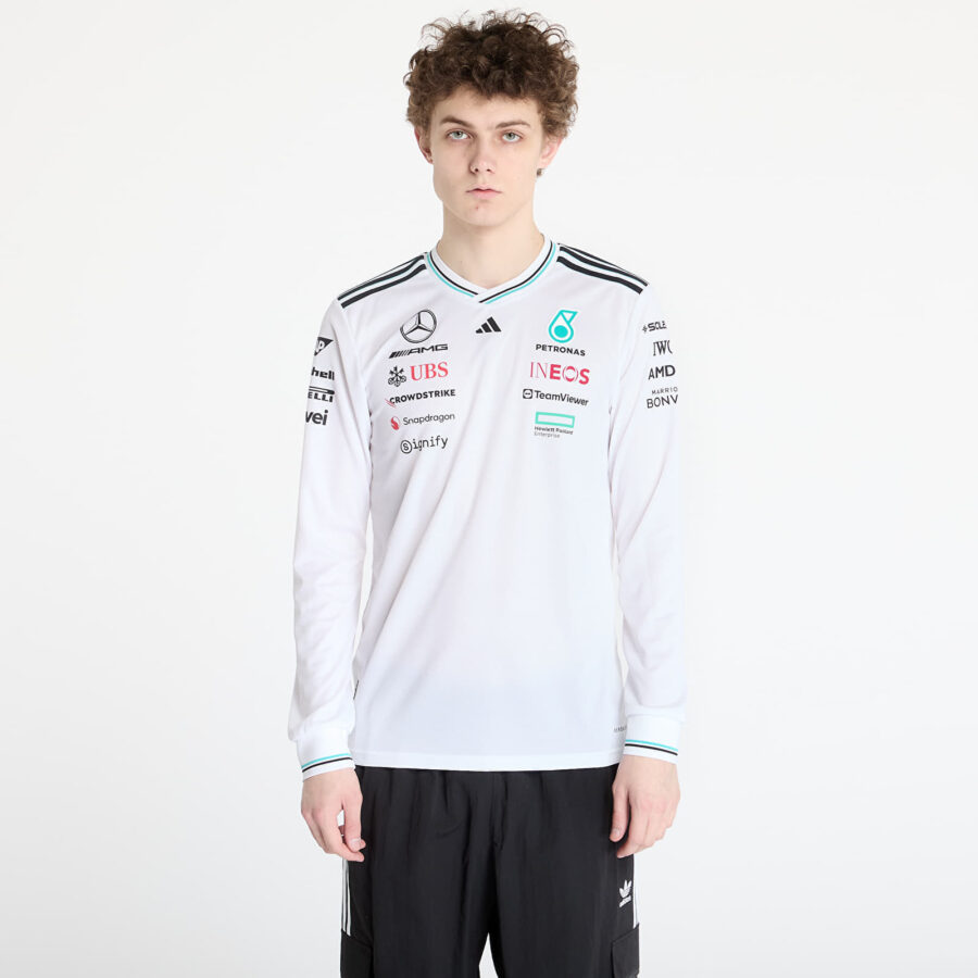 Jersey adidas x Mercedes Amg Petronas Formula One Team Driver Authentic Long Sleeve Jersey White/ White/ Black XL-alacsony-ár