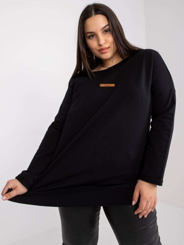 Jersey blouse black in Honorine cotton