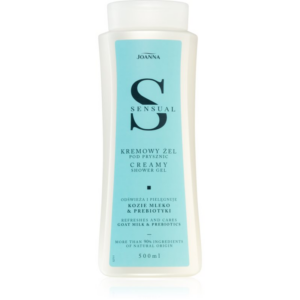 Joanna Sensual Creamy Shower Gel tusfürdő gél Goat Milk & Prebiotics 500 ml