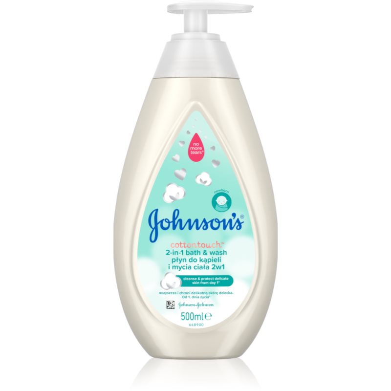 Johnson's® Cottontouch buborékos fürdő és tisztító gél 2 az 1-ben gyermekeknek 500 ml-Eredeti