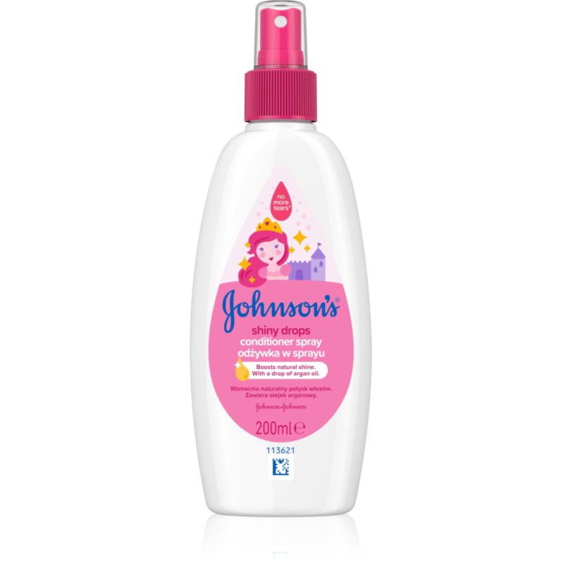Johnson's® Shiny Drops öblítést nem igénylő spray kondicionáló Argán olajjal 18 hónapos kortól 200 ml-Eredeti