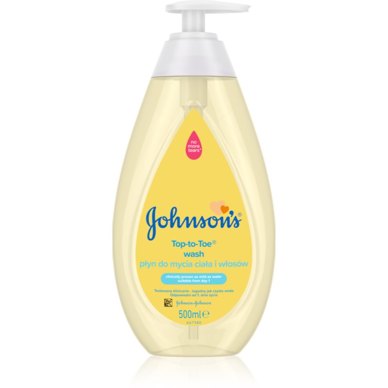 Johnson's® Top-to-Toe tisztító gél testre és hajra gyermekeknek születéstől kezdődően 500 ml-Eredeti