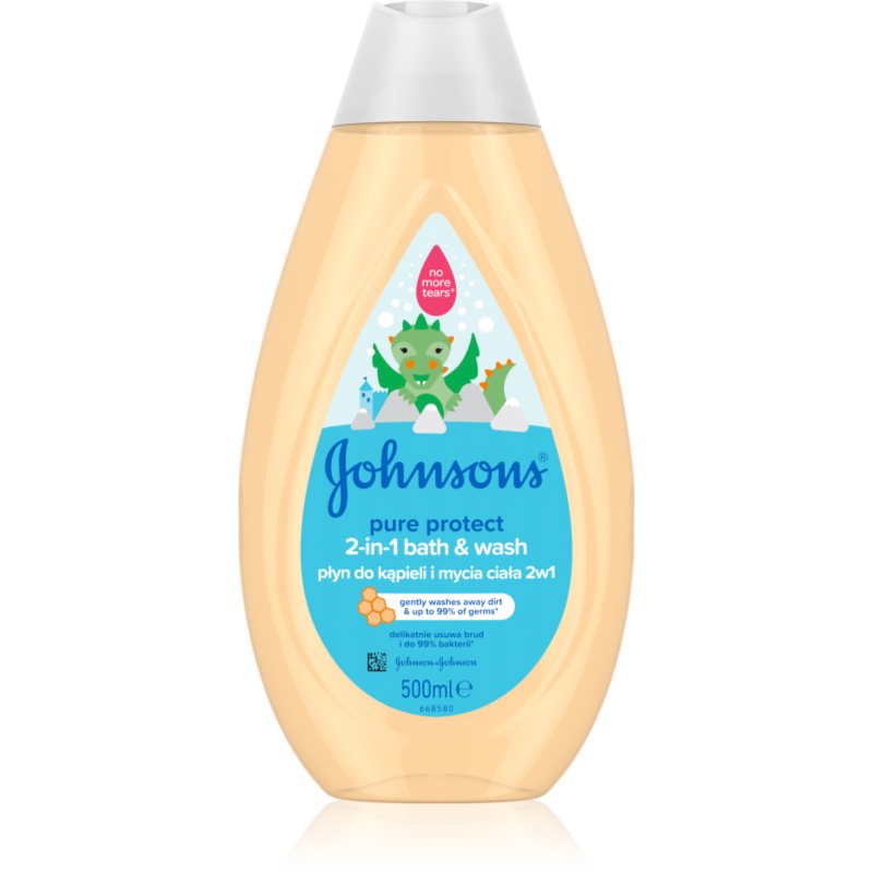 Johnson's® Wash and Bath tusoló- és fürdőgél gyermekeknek 2 az 1-ben 500 ml-Eredeti