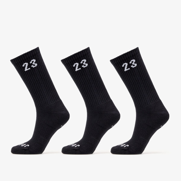 Jordan Essentials Crew Socks 3-Pack Black/ White S-alacsony-ár