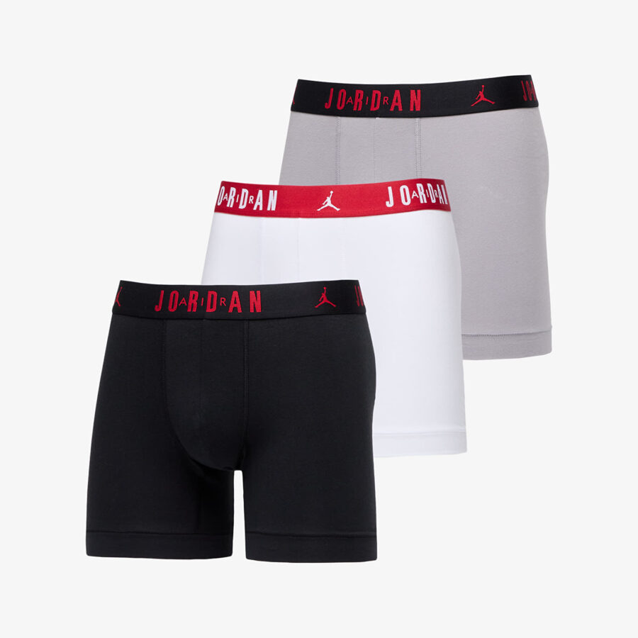 Jordan Flight Cotton Core 3-Pack Boxer Brief Black/ White M-alacsony-ár