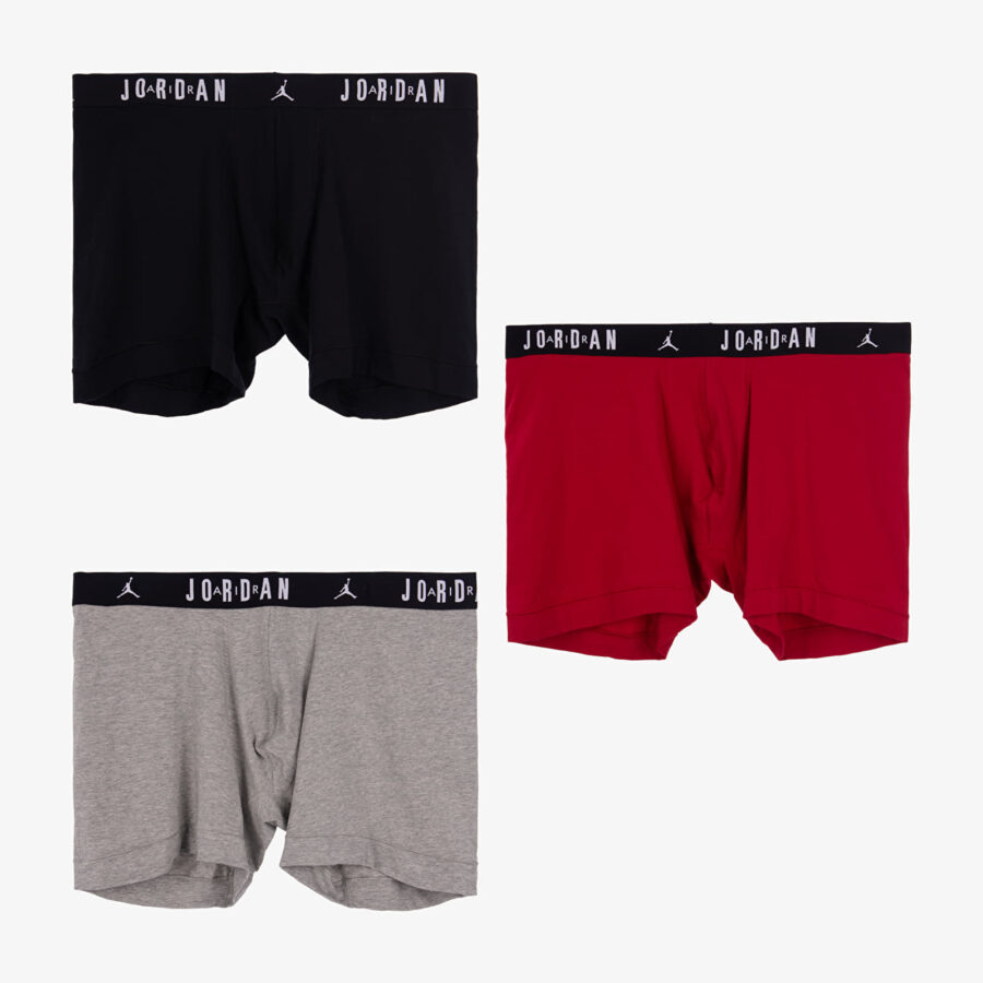 Jordan Flight Cotton Core 3-Pack Boxer Brief Gym Red/ Black S-alacsony-ár