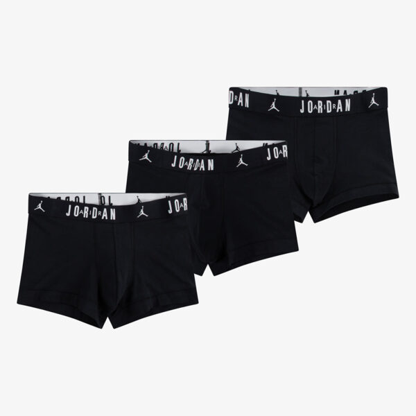 Jordan Mens Flight Cotton 3-Pack Trunk Black S-alacsony-ár