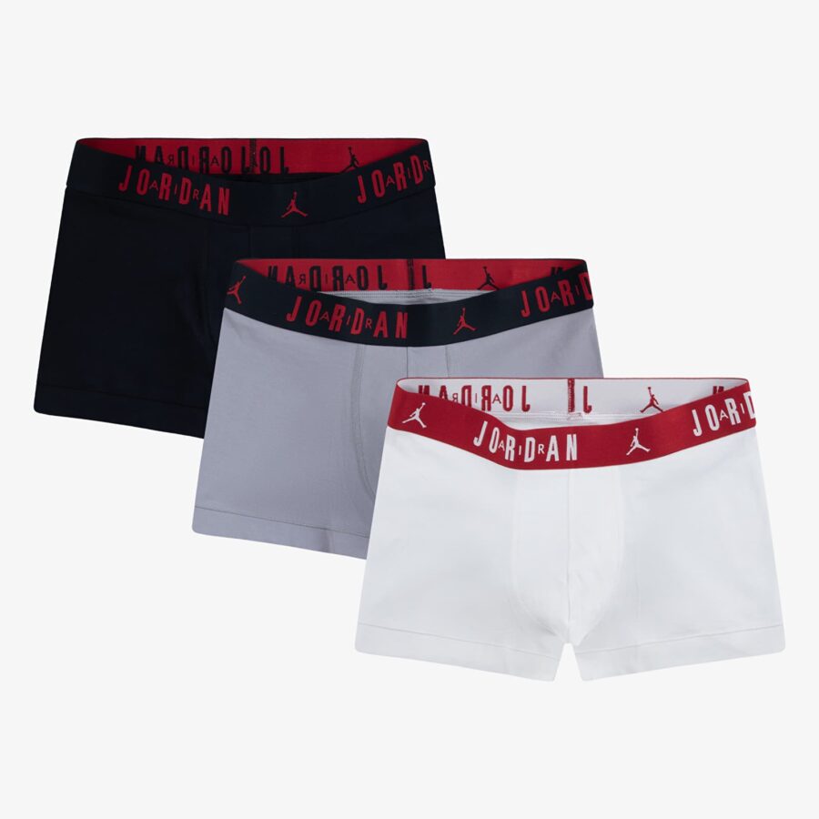 Jordan Mens Flight Cotton 3-Pack Trunk Black/ White S-alacsony-ár