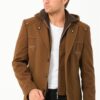 K7532 DEWBERRY MEN'S COAT-PLAIN CAMEL