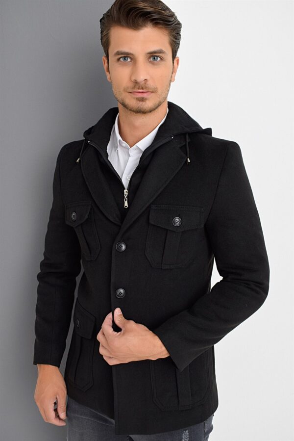 K7538 DEWBERRY MEN'S COAT-BLACK