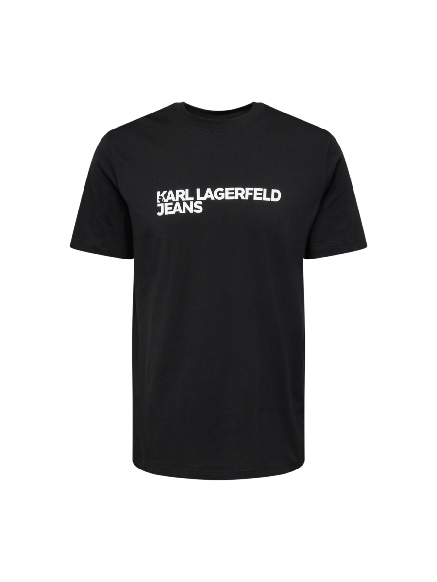 KARL LAGERFELD JEANS Póló  fekete / fehér-Ár