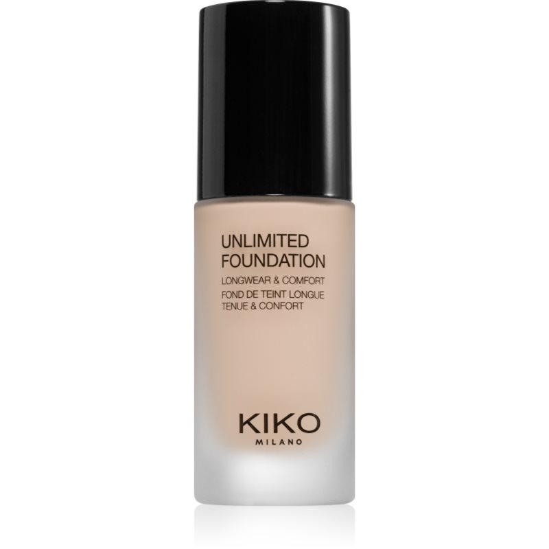 KIKO Milano Unlimited Foundation tartós folyékony alapozó matt hatással árnyalat 01 Rose 30 ml