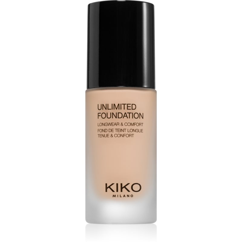 KIKO Milano Unlimited Foundation tartós folyékony alapozó matt hatással árnyalat 02 Gold 30 ml-Ár
