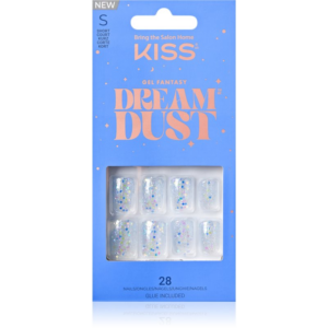 KISS Dream Dust Gel Fantasy műköröm White and Blue 28 db-ár