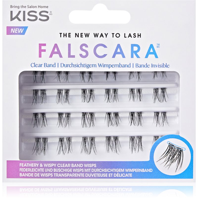 KISS Falscara The New Way to Lash Csomómentes elválasztott szempillák 24 db-ár