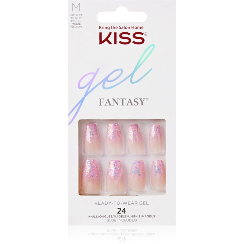 KISS Gel Fantasy Ready to Wear Gel műköröm Winter Sparks 24 db-ár