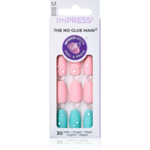 KISS imPRESS The No Glue Mani Medium műköröm Dew Drop 30 db-Ár