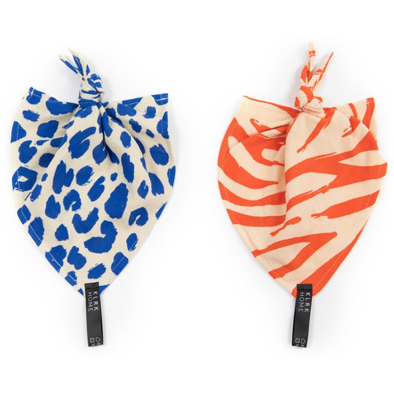 KLRK Home Wild Color Leopard&Zebra csomózott morzsolgatós szundikendő 26x26 cm 2 db-Ár