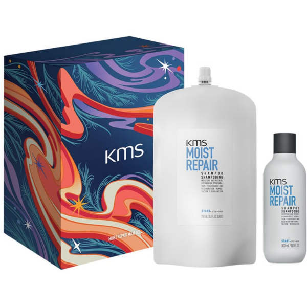 KMS Moist Repair Maxi Set ajándékszett hidratáló hatással KMS Moist Repair Maxi Set ajándékszett hidratáló hatással