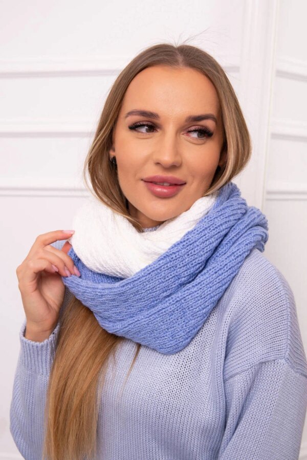 KN14 Women's two-tone chimney blue+white