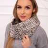 KN16 Women's chimney ecru+mocca