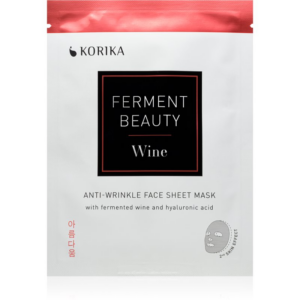 KORIKA FermentBeauty Anti-wrinkle Face Sheet Mask with Fermented Wine and Hyaluronic Acid ráncok elleni gézmaszk fermentált szőlővel és hialuronsavval-Eredeti