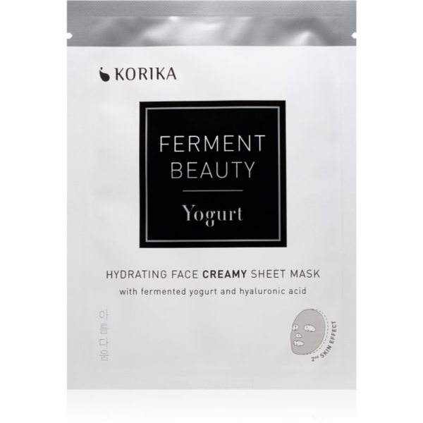 KORIKA FermentBeauty Hydrating Face Sheet Mask with Fermented Yogurt and Hyaluronic Acid hidratáló gézmaszk fermentált joghurttal és hialuronsavval 23-Eredeti