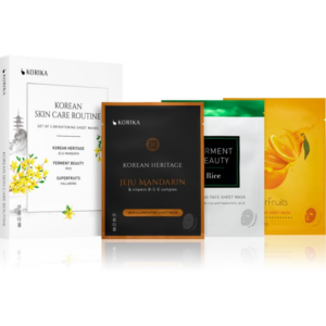 KORIKA KOREAN SKIN CARE ROUTINE SET OF 3 BRIGHTENING SHEET MASKS szett az élénk bőrért-Ár
