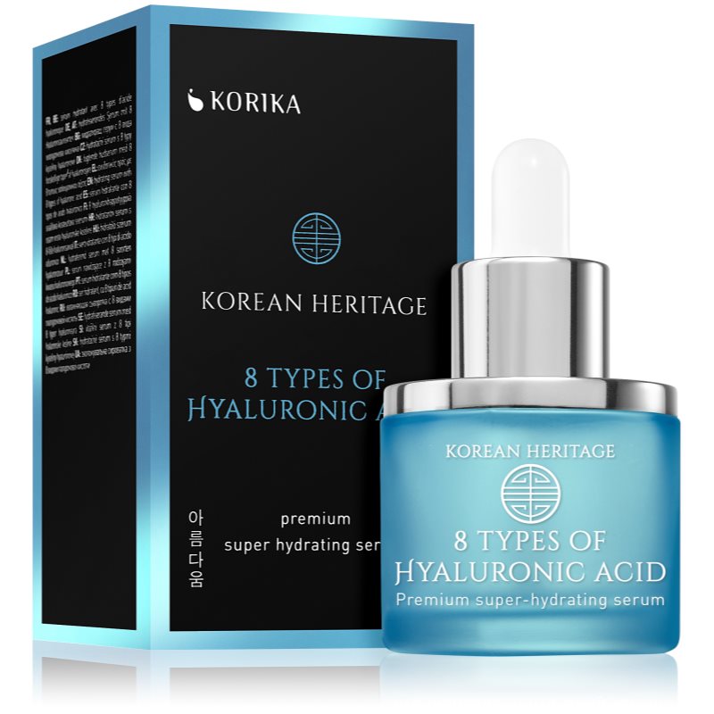 KORIKA Korean Heritage 8 Types of Hyaluronic Acid Premium Super Hydrating Serum hidratáló arcszérum 8-féle hialuronsavval 30 ml-Ár