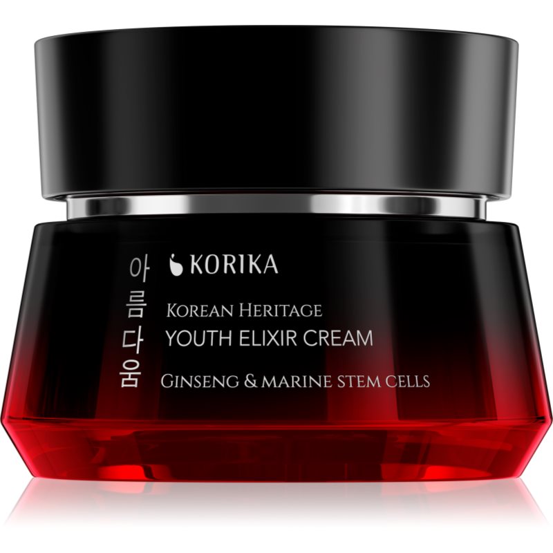 KORIKA Korean Heritage Ginseng & Marine Stem Cells Youth Elixir Cream tápláló antioxidáns krém a bőr fiatalításáért 50 ml-ár