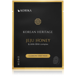KORIKA Korean Heritage Jeju Honey & AHA-BHA Complex Cleansing Sheet Mask szövet arcmaszk tisztító hatással 25 g-Ár