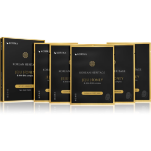 KORIKA Korean Heritage Set of 5 Cleansing Face Sheet Masks arcmaszk szett kedvezményes áron a bőr tökéletes tisztításához-Ár