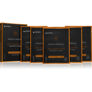 KORIKA Korean Heritage Set of 5 Skin Illuminating Face Sheet Masks arcmaszk szett kedvezményes áron az élénk bőrért-Ár
