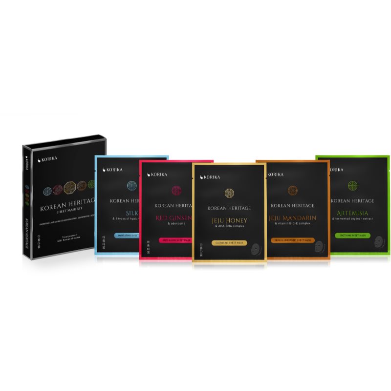 KORIKA Korean Heritage Sheet Mask Set arcmaszk szett 10 db-Ár